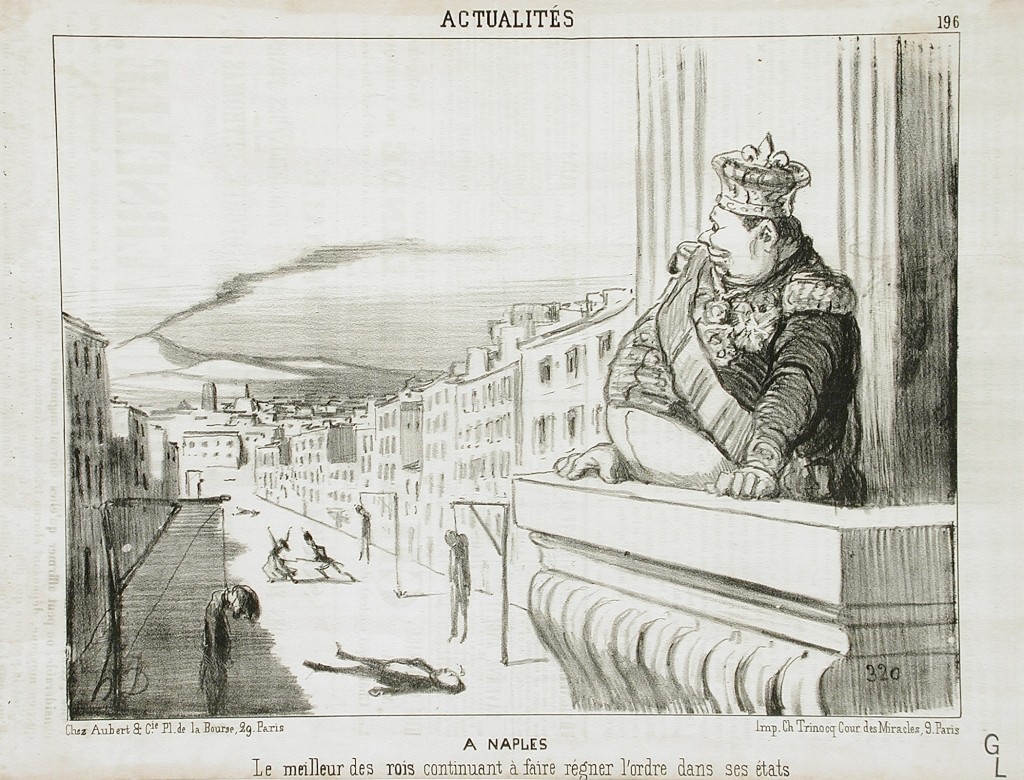 Honoré Daumier - Le meilleur des rois continuant a faire regner l'ordre dans ses etats (The best of kings continuing to keep order in his states), 1851